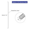 QUARKZMAN 4 Pieces Threaded Rods, M3 x 300 mm, 304