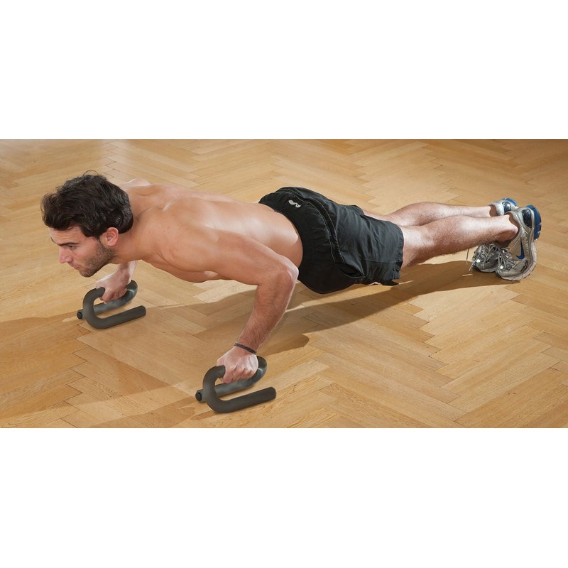 Schildkröt Fitness Men's Push-Up 2-Piece Bar, Green/Anthracite, Medium