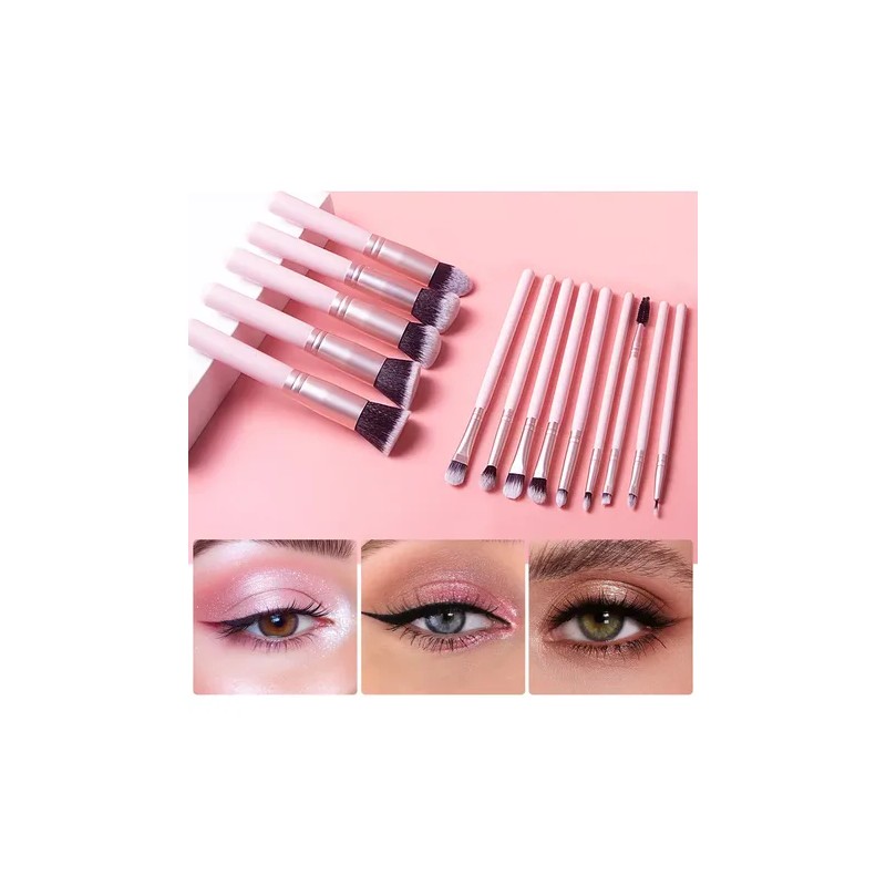 Brochas De Maquillaje Profesional Kit 27 Pcs Con 18 Brochas