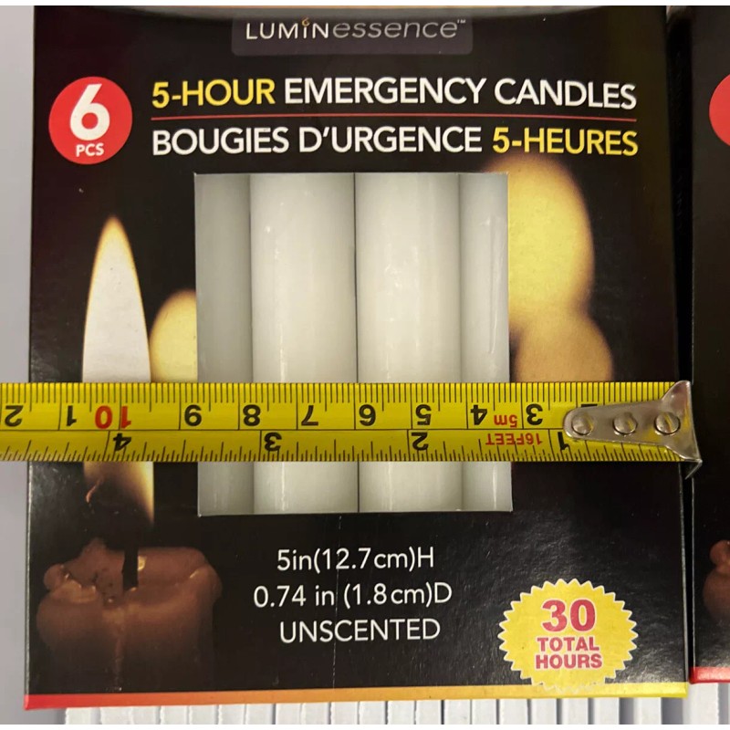 Luminessence Emergency Candles 60hrs Burn Time Camp Home Luminessence Long-burn