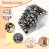Rock Collection Box, 108 Grid Rock Collection Display Case, Crystal