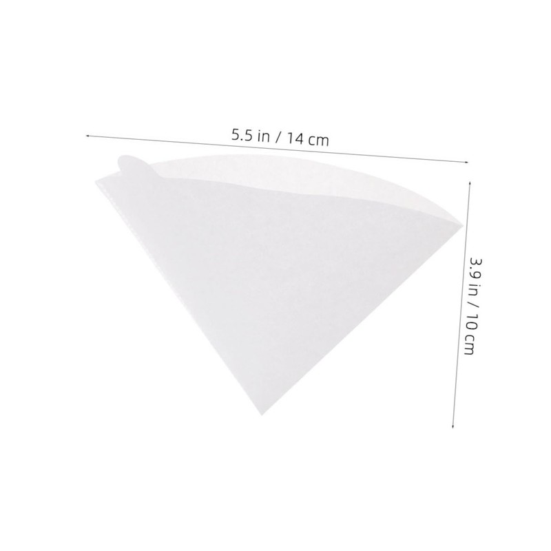 COHEALI 100Pcs Coffee Filter Paper Set Cone Shaped Espresso Filters