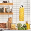 QIANRENON Kitchen Grocery Plastic Trash Bag Holder Washable Wall Mount