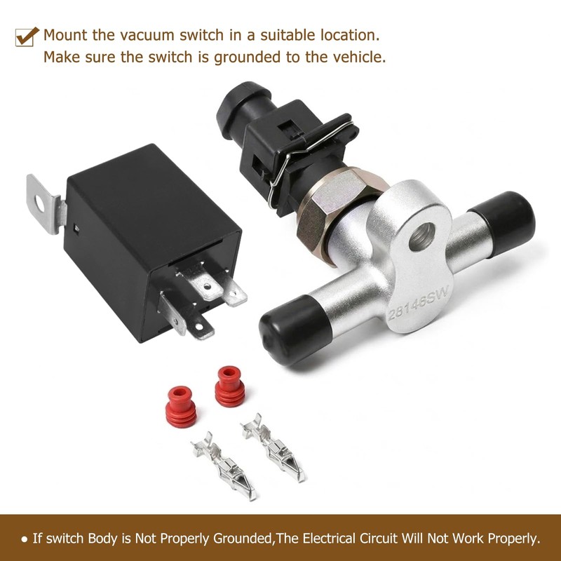 28146 Electric Vacuum Pump Switch & Relay Kit for Brake
