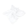 TrendsBlue Elegant Silk Feel Solid Color Satin Square Scarf, White