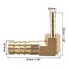 sourcing map 10mm to 4mm Barb Brass Hose Fitting 90