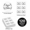 Save The Date Envelope Seal Stickers: 120 Wedding Labels