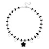 Sacina Black Star Choker Necklace, Crystal Y2k Necklace, Grunge Emo