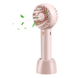 Gynnx Ventilador de mano mini, pequeño ventilador portátil personal, ventilador de escritorio USB, ventilador de pestañas recargable para maquillaje (rosa)