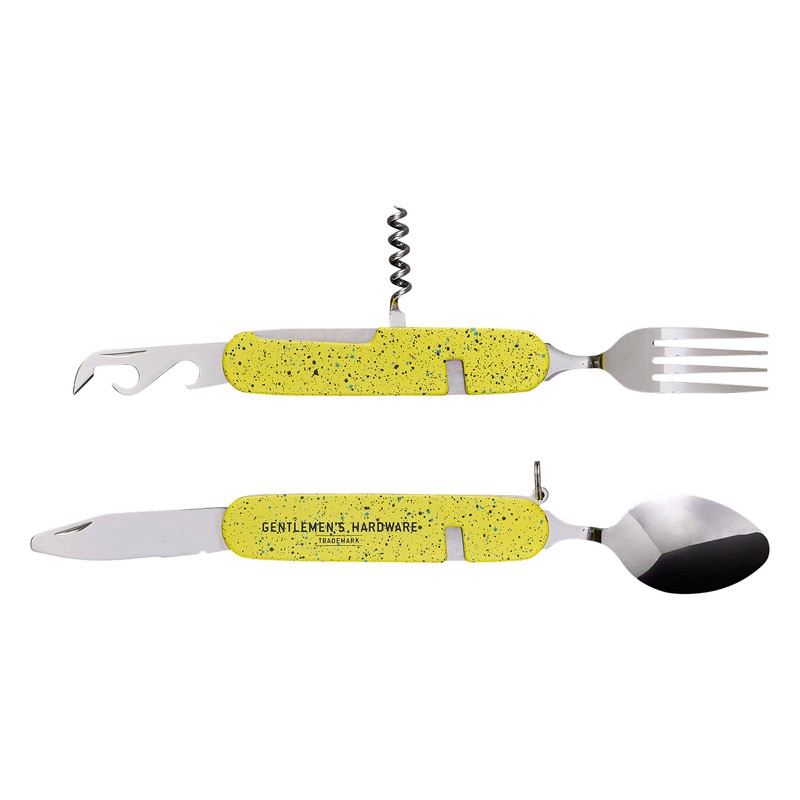 Gentlemen’s Hardware Camping Cutlery Tool Stainless Steel, Yellow, 40 x