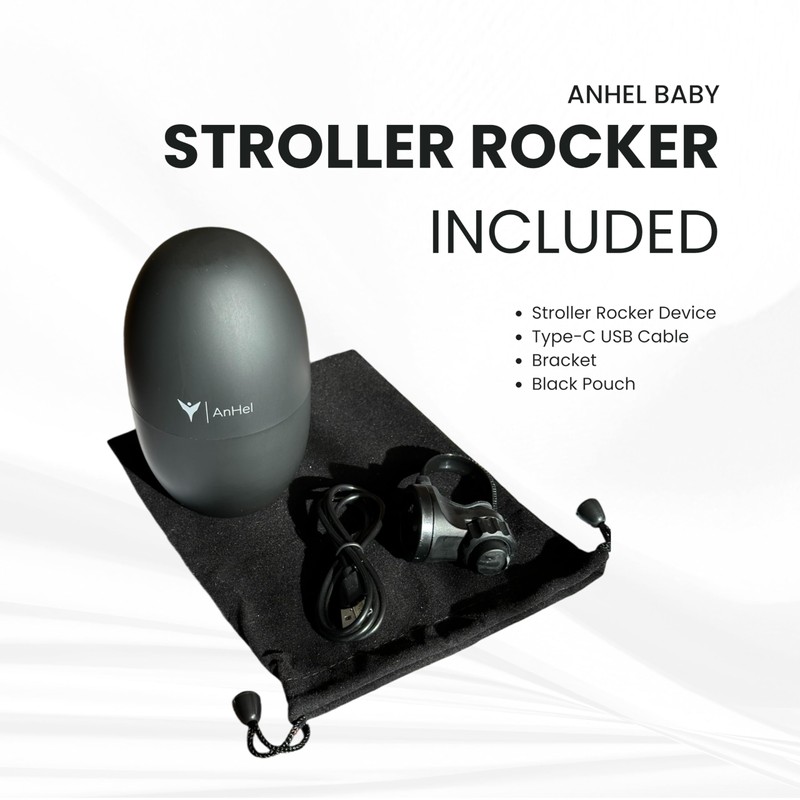Rechargeable Stroller Pram Rocker, Portable Weatherproof Baby Sleep Device, Fits