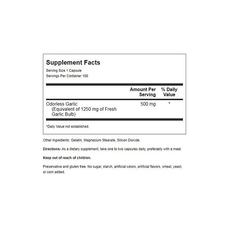 Nature's Blend Odorless Garlic 1,250 mg 100 Caps