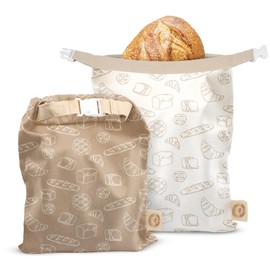 Cozy Bread® Reusable Bread Bag Set for Home Bakers | USA Brand | Charming Designs (Sunflower)