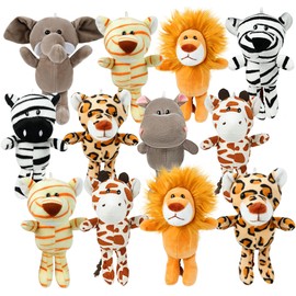 Small Stuffed Animals Bulk, 12 Pieces Cute Plushies, 6 Inch Mini Forest Animal Plush Toys, Treasure Box Toys for Classroom, Prize Box Toys, Party Favors for Kids, Baby Shower Decorations