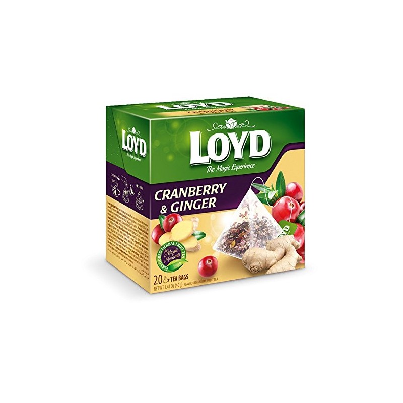 Loyd The Magical Experience Cranberry with Ginger 20 ct tea