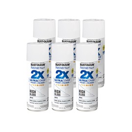 Rust-Oleum Rust-Oleum 331171-6PK Painter's Touch 2X Ultra Cover Spray Paint, 12 oz, High Gloss White, 6 Pack