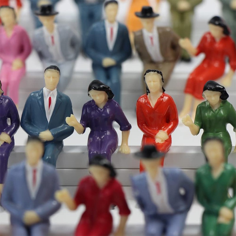 croch 48pcs 1:25 G Scale Model Train Sitting Figures, Assorted
