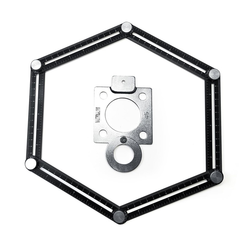 WEITARI Angle Measuring Ruler, 6-Sided Angle Finder Aluminum Alloy Angle