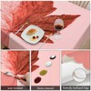 Swono Tablecloth Maple, Autumn Maple Leaf On Coral Pink Table