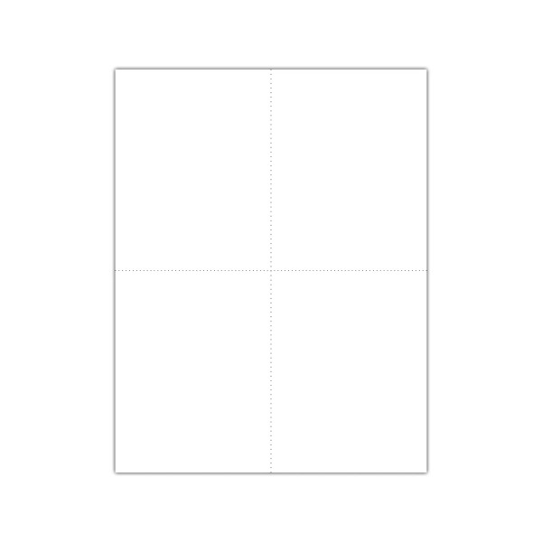 S Superfine Printing White Perforated Paper - Blank W2 Form