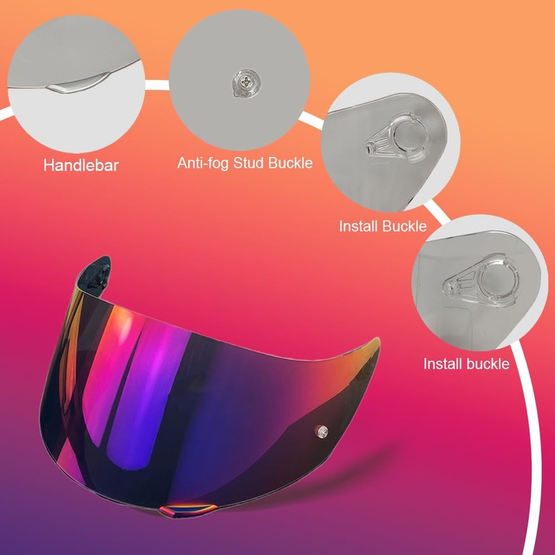 K1 Face Shield Uv-Protected for AGV K1, K1S, K3SV, K5,