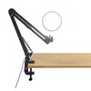 SE 4-Inch Black 4X Magnification LED Swing Arm Lamp with