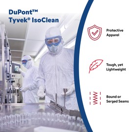 DuPont - IC501BWH0001000B Tyvek IsoClean Sleeve, White, Universal, 100-Pack