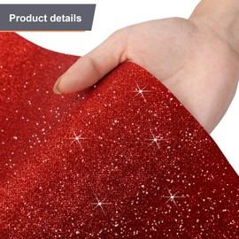 Tatuo Carpet Runner Runway Rug 55 GSM with Carpet Tape for Wedding Graduation Outdoor Party Hallway Rug(Glitter Red, 2.46 x 16.4 Feet)