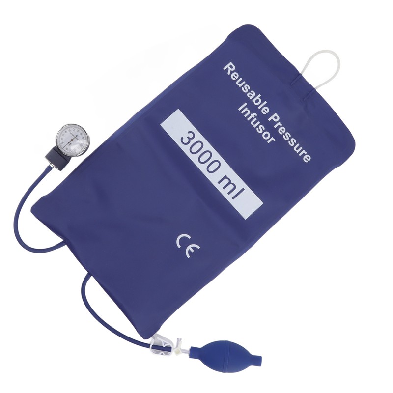 3000ml Pressure Infuser Bag with Pump and Metal Gauge for