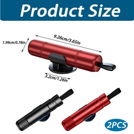 3Pcs Life Hammer with Seatbelt Cutter, Safe Hero Life Hammer, Emergency Car Window Breaker 2-in-1 Window Breaker and Seat Belt Cutter for Car Safety, Cars Safety Hammers (Black+red 2)