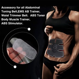 PAMASE 80Pcs Abs Stimulator Training Replacement Gel Sheet Pads for Abdominal Muscle Trainer, Accessory for Ab Workout Toning Belt