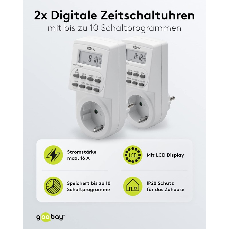 Goobay Digital Timer with Precise and Comfortable Control
