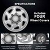 TULALUX Chrome Hubcaps Compatible with Ford F250 F350 E150 E250