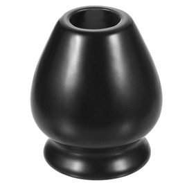 sourcing map Ceramic Chasen Stand 65mm Matcha Whisk Holder Teas Set Whisks Stand Traditional Matcha Tea Chasen Holder Tea Set Accessories for Tea Tasting, Black