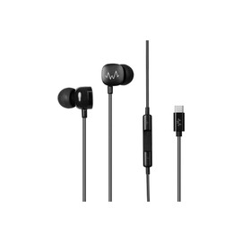 Wave Audio USB-C Corded Headphones, Black