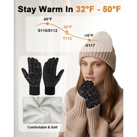 RIGWARL Touchscreen Gloves for Running Bike Anti-Slip Warm Gloves for Cycling Sports Biking Hiking Driving Walking