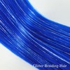 Gozill Blue Braiding Hair Pre stretched Sparkle Tinsel Prestretched Braiding