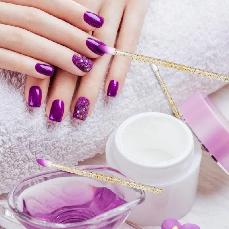 Lip Brush Glitter Desechable Pestañas Labios Microblanding F