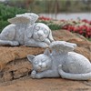 Together-life Pet Memorial Stone, Sleeping Angel Pet Memorial Grave Marker