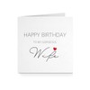 Happy Birthday To My Gorgeous Wife Love Cursive Greeting Card