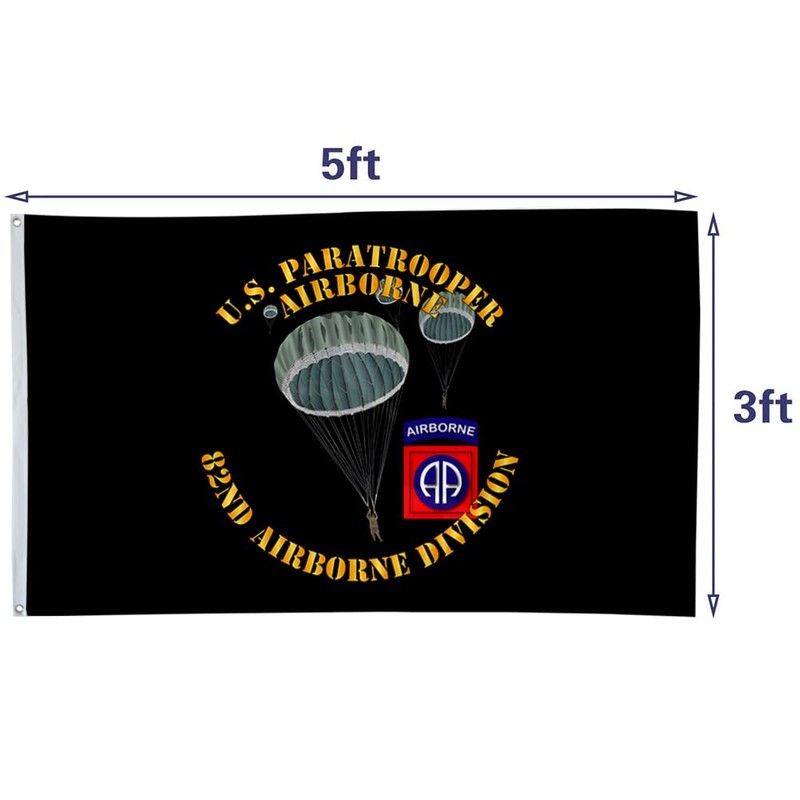 Fyon US Paratrooper 82nd Airborne Division Flag 3x5 Feet Military