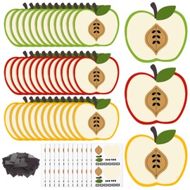 Jetec 36 Set Part of an Apple Craft Kit for Kids Back to School Apple Craft Puzzle Anatomy Unit Study Montessori Early Educational Learning Fall DIY Make Your Own Magnet Kit Classroom Activities