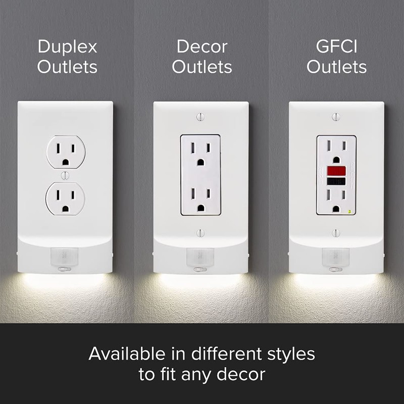 SnapPower 2 Pack MotionLight [for GFCI Outlets] - Motion Detecting