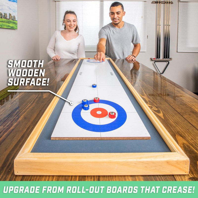 GoSports Shuffleboard and Curling 2 in 1 Board Games -