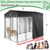 Iceberg Elf Outdoor Dog Black Cover Half Coverage for 8'Dx4'Wx6'H