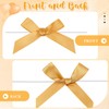 Gejoy 100 Pieces 3.5" Solid Gold Bows Mini Satin Ribbon