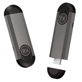 Wireless HDMI Transmitter and Receiver, Support 2.4G/5G Portable Wireless HDMI Extender Kit, Plug & Play, No APP Required, for Streaming Video/Audio from Laptop/PC to HDTV/Projector/Monitor