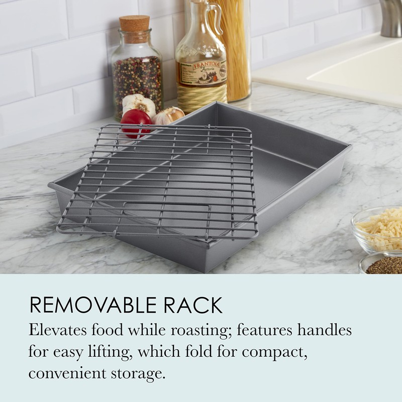 Chicago Metallic Pro Non-Stick Roast and Broil Baking Pan with