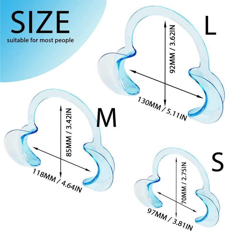Dental Cheek Retractor C Shape Mouth Opener Size S,M,L, Pack