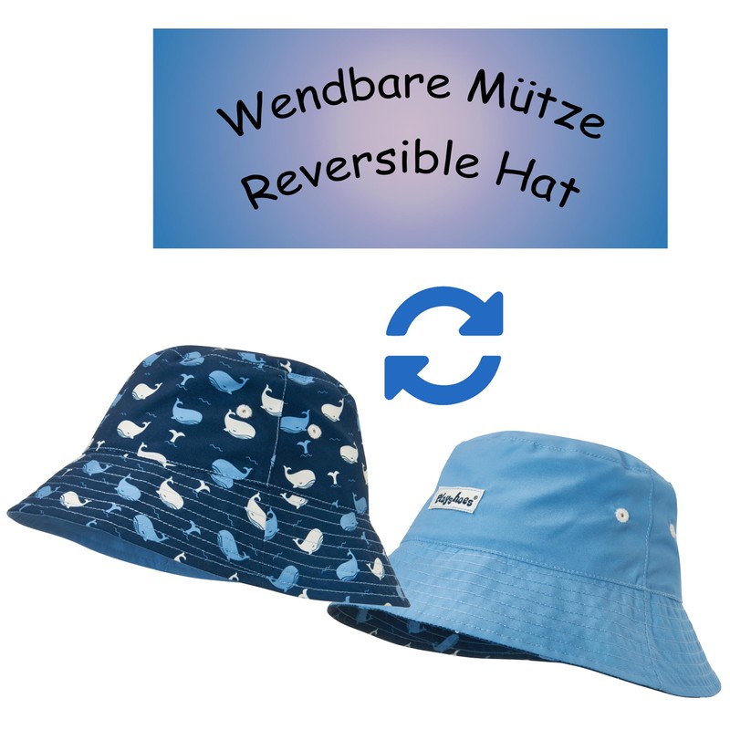 Playshoes Boys UV Protection Fishing Hat Swimming Hat Headwear, Whale
